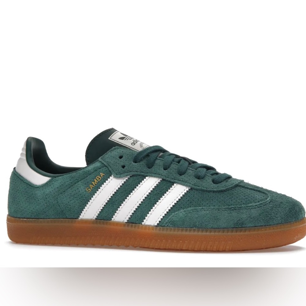 NWT Adidas Samba (Green suede)